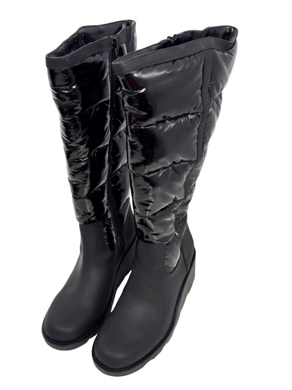 INC Hiliah Puffy Puffer Pull On Wedge Knee-High Winter Boots Womens Size 11M - Picture 2 of 12
